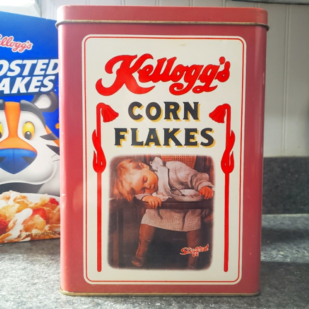Vintage Kelloggs Tin Cereal box